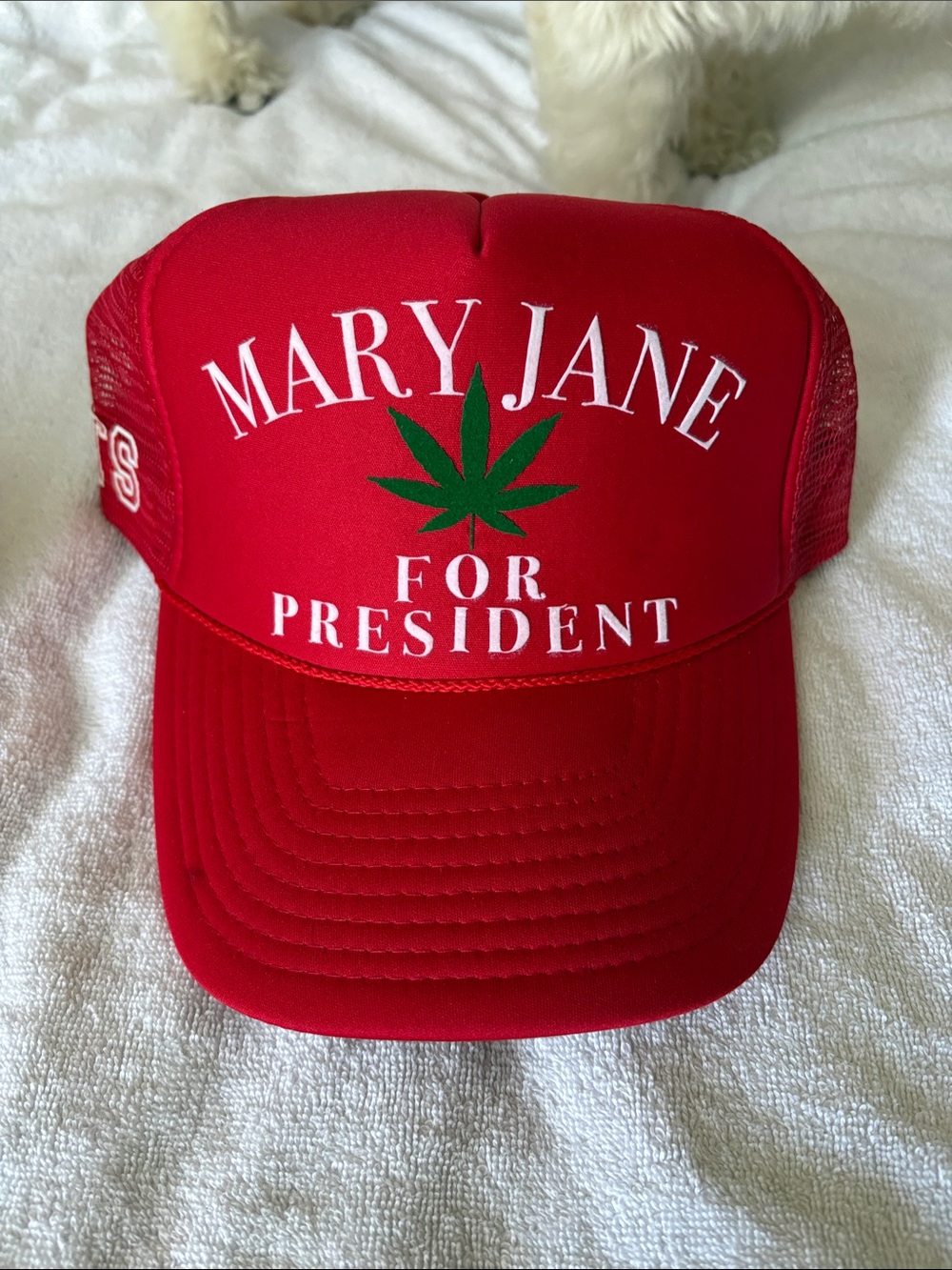 Mary Jane For President Red Trucker Hat